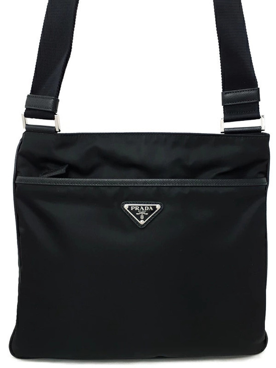 Prada Handbags - Prada Tessuto Crossbody Bag Black
